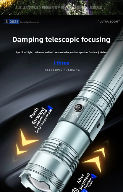 Purilite Select Long-Life Outdoor Super Bright Telescopic Flashlight White Laser Multi-Function - PuriLite