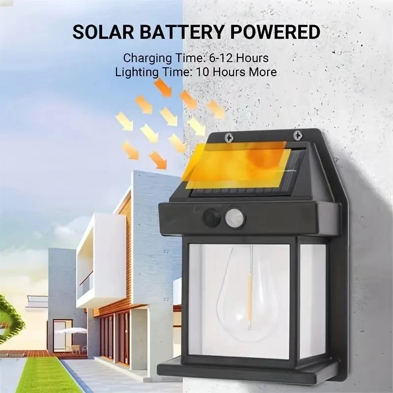 Solar Outdoor Waterproof LED Wall Light Powerful Solar Energy Lamp with Light Sensor for Garden Yard Fence House Decoration - PuriLite