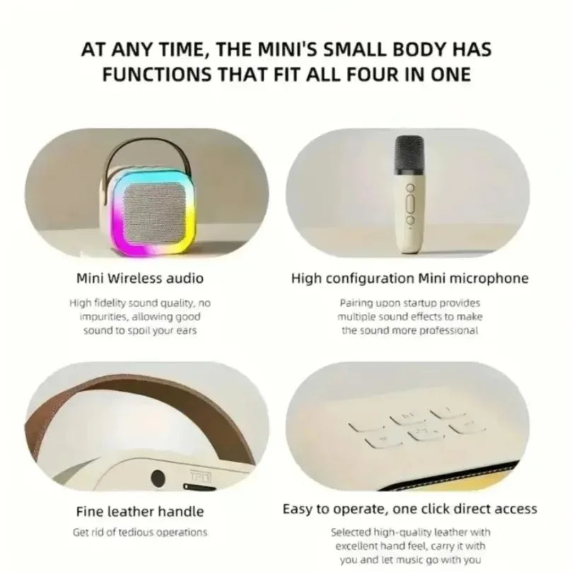Purilite Select | Portable Bluetooth 5.3 Karaoke Speaker PA System | 2 Wireless Microphones | Home Family Singing | Kids Gifts - PuriLite