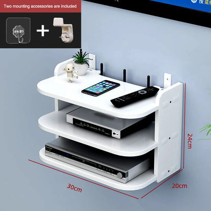 Purilite Select Multi-Layered Router Shelf – Easy Install WiFi Router Hanging Shelf – Multipurpose Floating Storage Rack – Wall Mounted Cable-Hiding Organizer - PuriLite