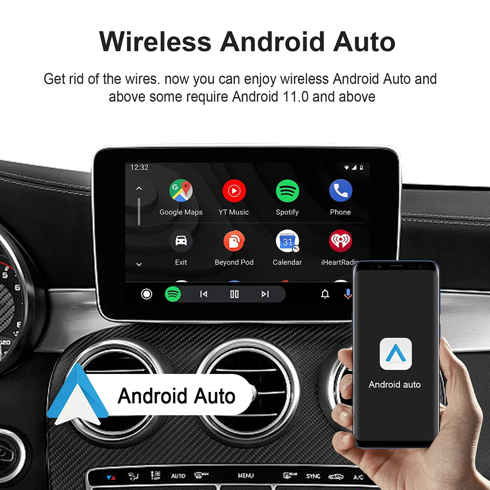 Android 13 TV Box Smart CarPlay Ai Box Wifi Wireless Android Auto Built-in Play Store For YouTube Netflix OEM CarPlay Cars - PuriLite