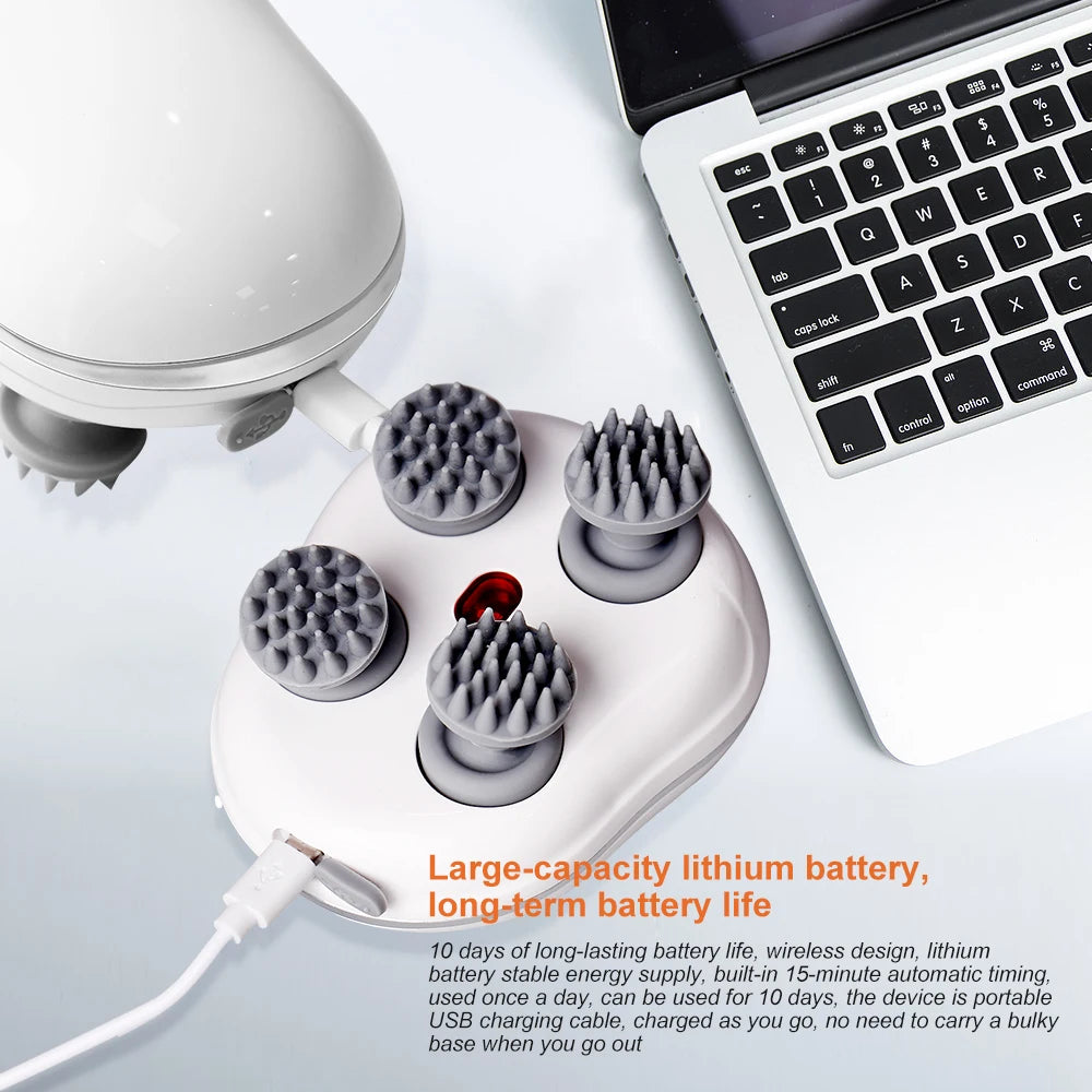 Infrared Scalp Massager Deep Kneading Relief Stress Relax Mini Head Massage Device Portable Body Massager The Best Gift - PuriLite