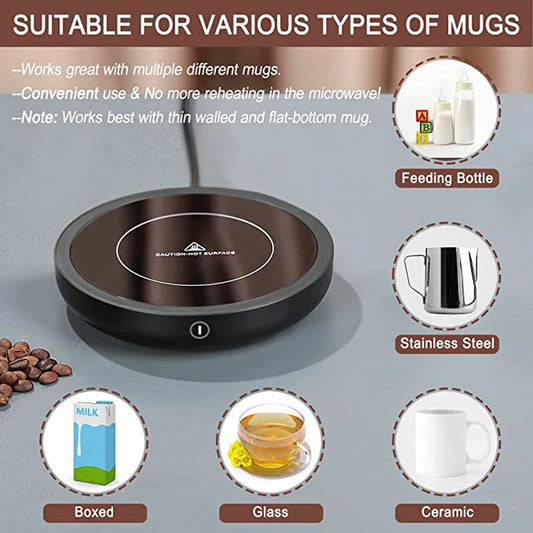 Purilite Select Smart Cup Heater – Electric Mug Warmer for Coffee, Tea, Milk & More | 3 Temperature Settings | Auto Shut-Off | Quiet, Safe, & Stylish - PuriLite