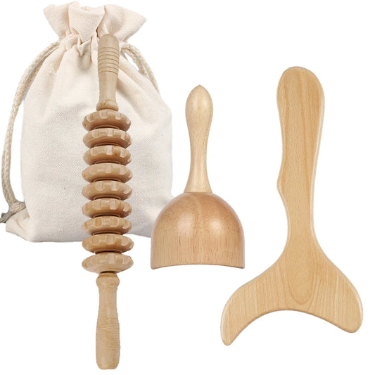 Purilite Select Wooden Massage Roller Tool Set - PuriLite