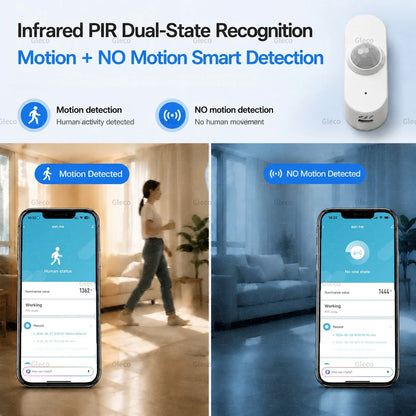 Purilite Select WiFi Smart PIR Motion Sensor with Light Detection, Optional Temperature and Humidity Monitoring, 2.4GHz Wireless Home Automation Sensor