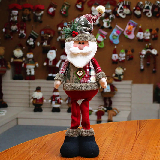 Purilite Select Big Santa Claus, Snowman & Elk Plush Dolls – Stretchable Christmas Decorations for Home, Parties & Gifts - PuriLite
