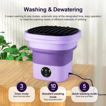 Purilite 6.5L Small Folding Washing Machine Portable Washing Machine - PuriLite