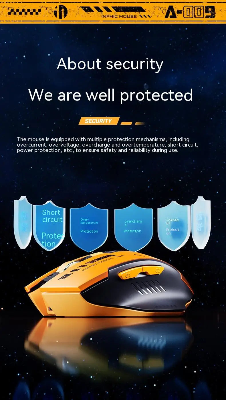 Purilite Select A9 Mecha Style Bluetooth + 2.4G Wireless Mouse - PuriLite