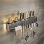Purilite Select Wall Mounted Kitchen Storage Rack Stainless Steel No Drill Organizer for Utensils Pots Pans Spices and Household Items
