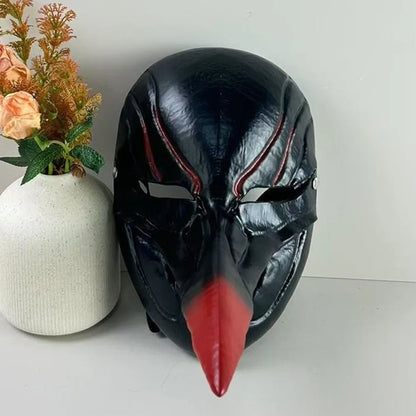 Purilite Select Halloween Red Bird Beak Mask Handcrafted Full Face Resin Cosplay Mask - PuriLite