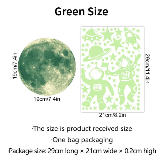 Purilite Select Luminous Moon & Stars Wall Stickers - PuriLite
