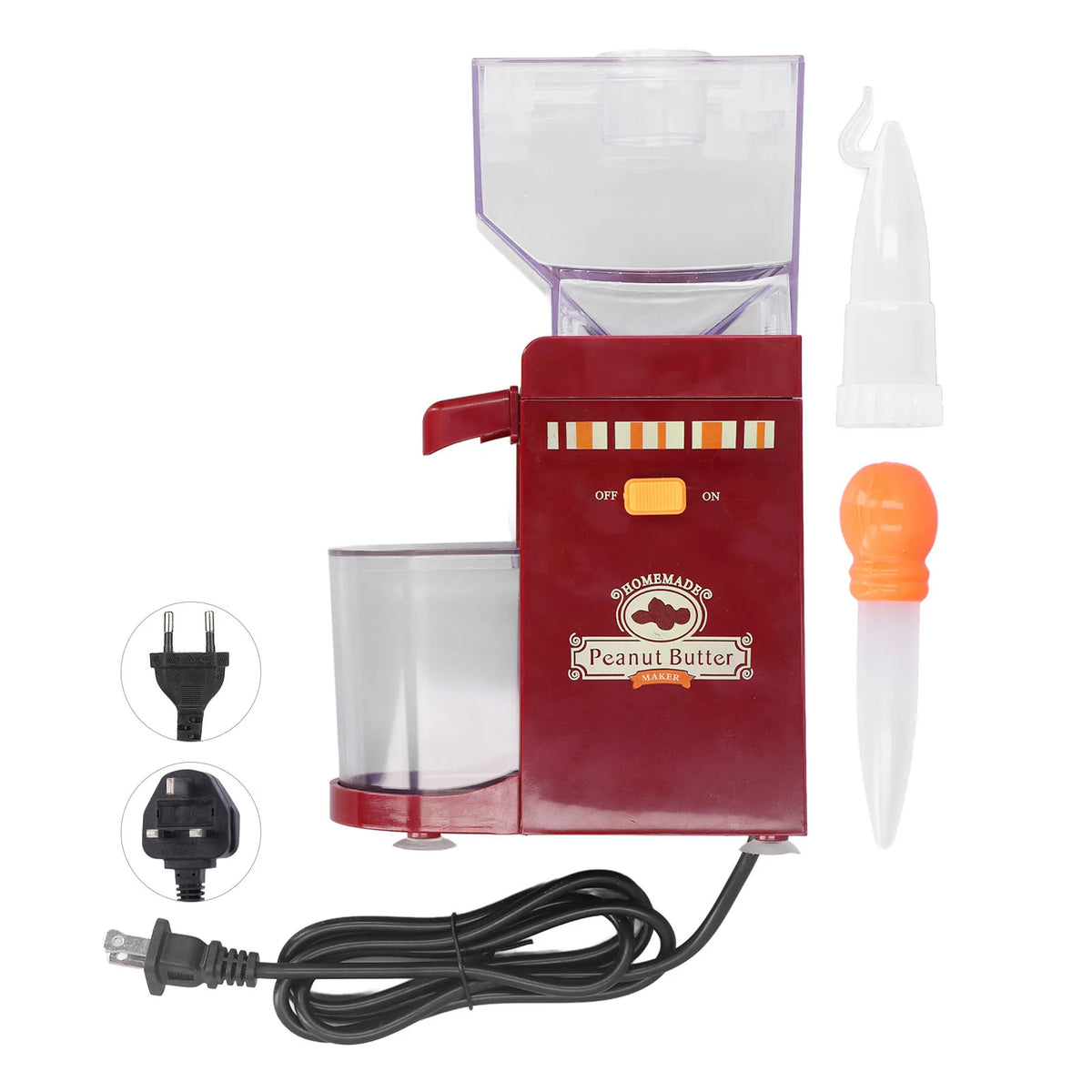 Machine Anti Slip Base Funnel Shaped Bin Safe and Healthy Sesame Sauce Mill Detachable Grinding Disk for Almonds - PuriLite
