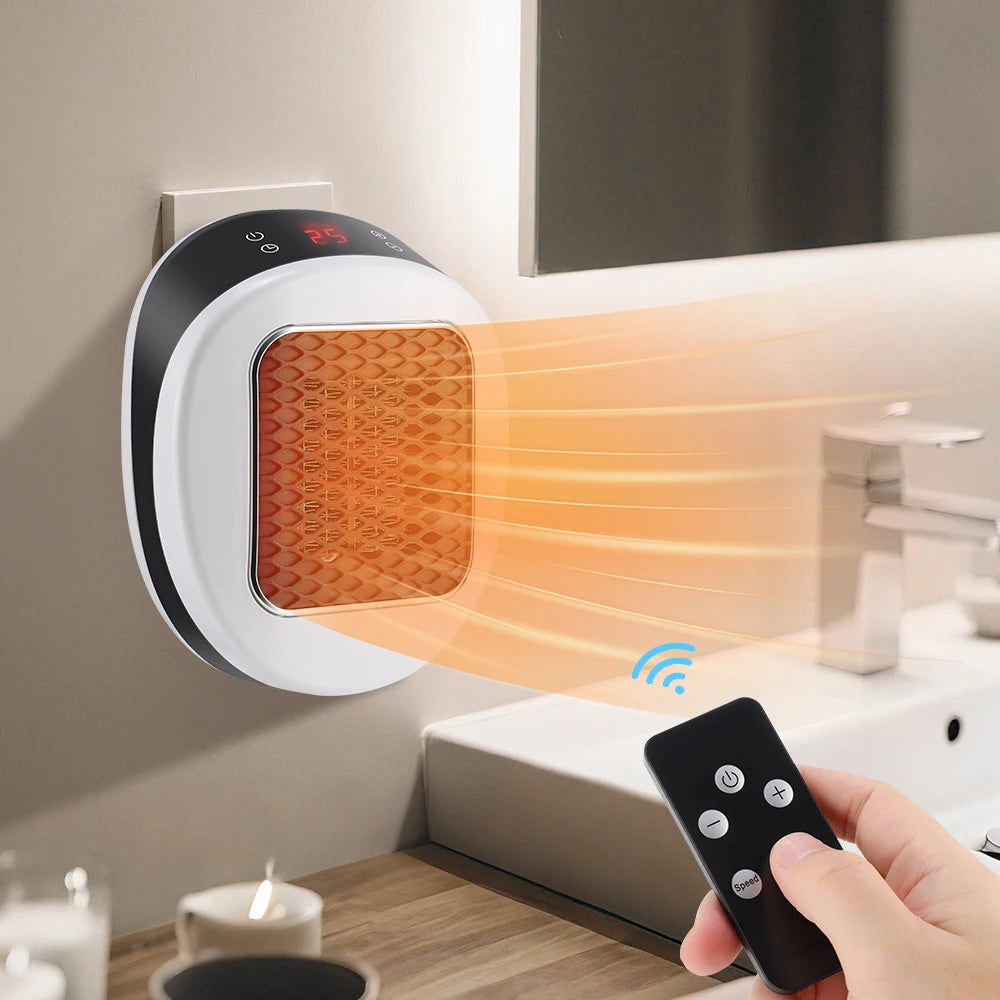 Portable Electric Heater Fan Winter Warmer Fast Heating Warm Air Blower Home Room Heater Plug in Wall Mounted Wireless Control - PuriLite
