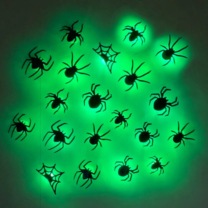 Purilite Select 3D Halloween Bat & Spider Night Light – Purple/Green LED Wall Stickers | Self-Adhesive Spooky Décor for Halloween Party & Home Decoration - PuriLite