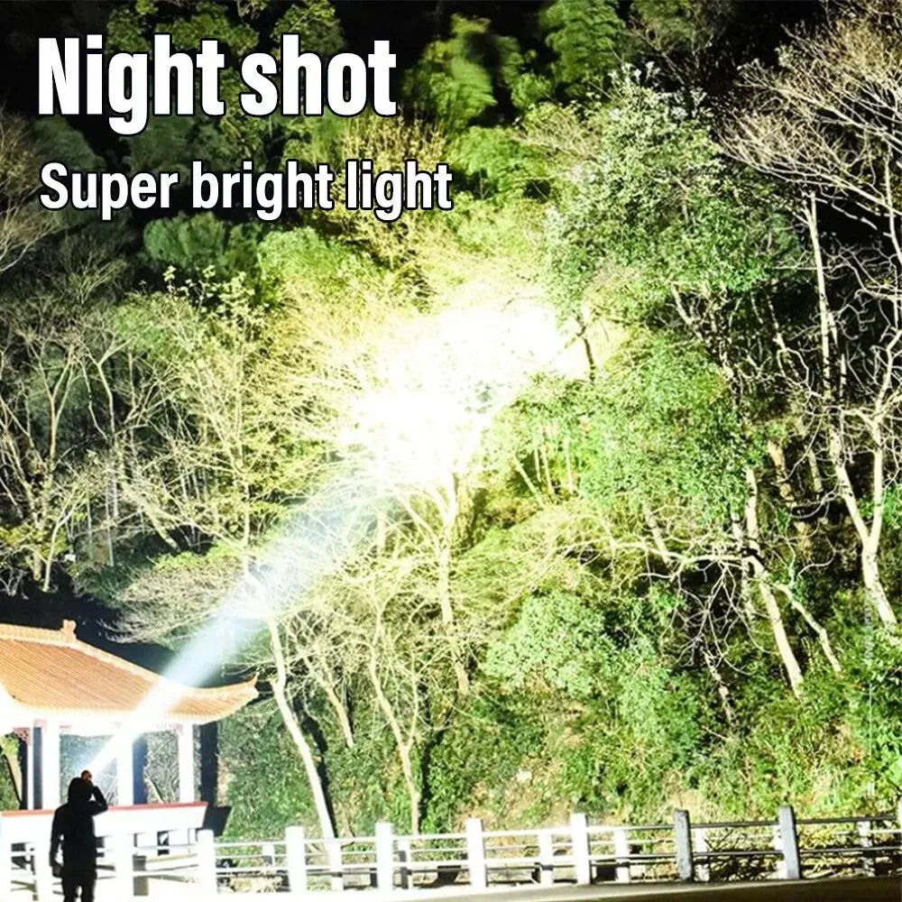 Purilite Select 2024 LED + Solar Rechargeable COB Flashlight – Powerful 15W Searchlight, Portable Power Bank Torch for Outdoor & Camping - PuriLite
