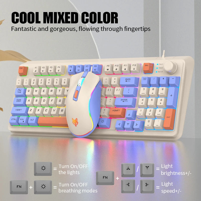 Purilite Select K820 USB Wired Keyboard & Mouse Combo - PuriLite