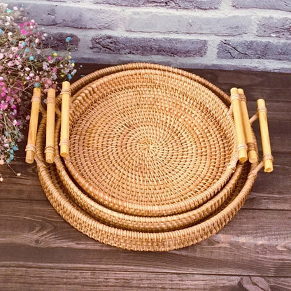 Purilite Select Woven Rattan Storage Basket with Strap Handle - PuriLite