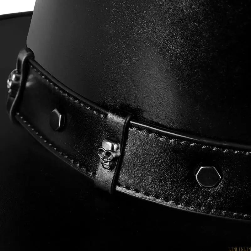 Purilite Select Steampunk Plague Doctor Hat  Black PU Leather - PuriLite