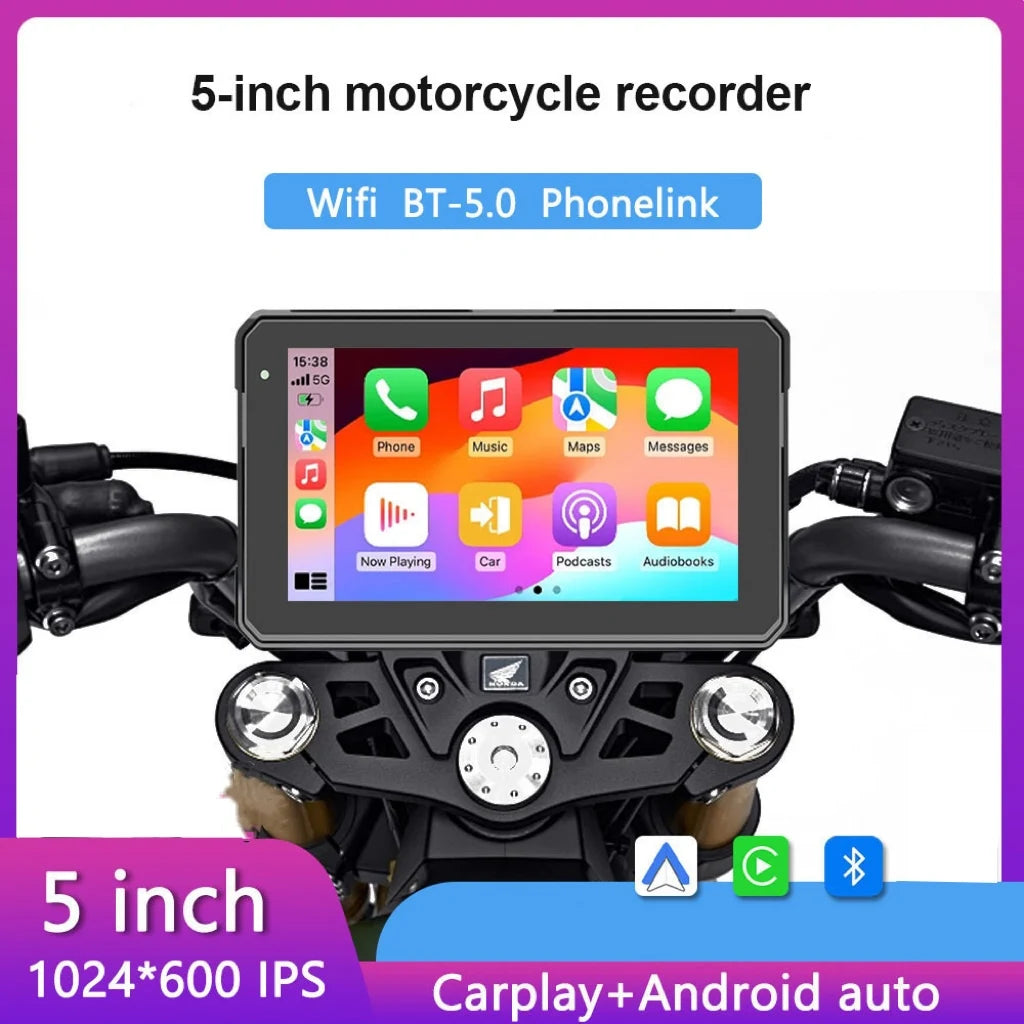 Purilite Select 5/7 Inch CarPlay Motorcycle Wireless CarPlay Android Auto AirPlay Display Screen - PuriLite