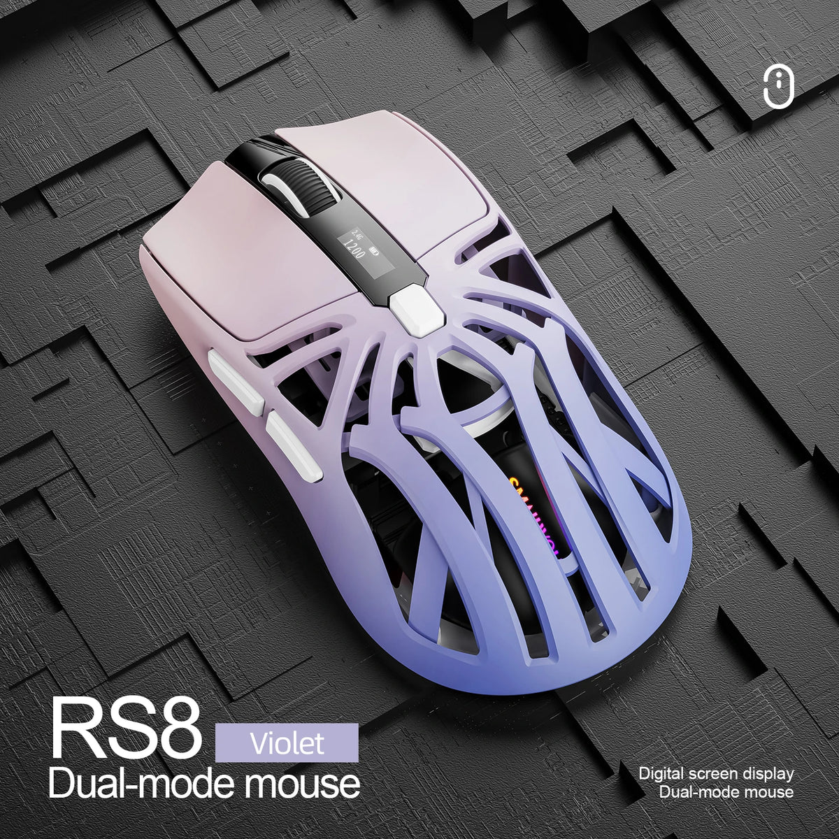 Purilite Select RS8 Tri-Mode Wireless Gaming Mouse - PuriLite