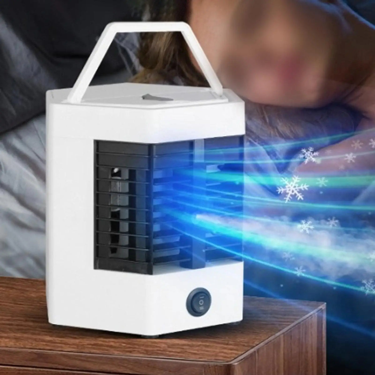Purilite Select™ USB Mini Air Conditioner Cooler Fan – 2-Gear Cooling, Humidifier &amp; Atomizer - PuriLite