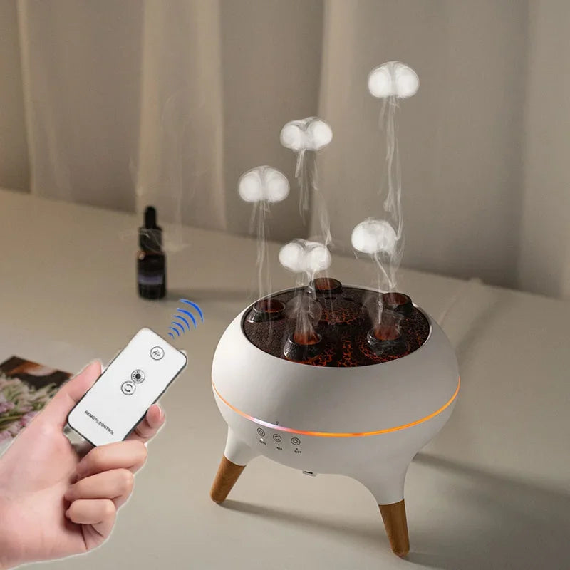 Purilite Select | Dynamic Jellyfish Air Humidifier | 250ml Essential Oil Diffuser | Remote Control Humidifier | Bedroom Tabletop Use - PuriLite
