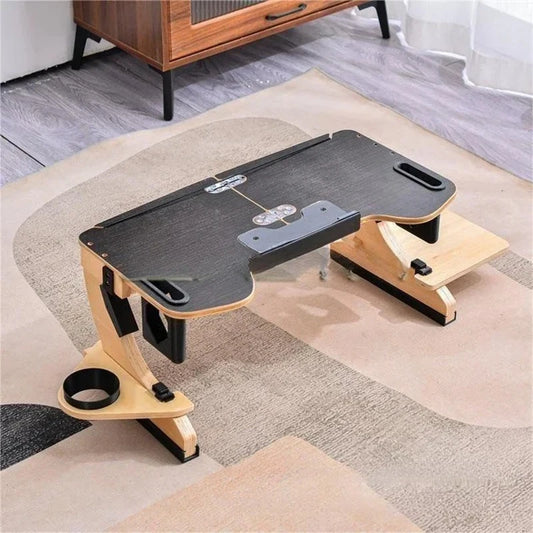 Purilite Select Adjustable Wooden Laptop Stand Portable Foldable Bed Desk for Notebook, Tablet, Reading, and Workstation Use - PuriLite