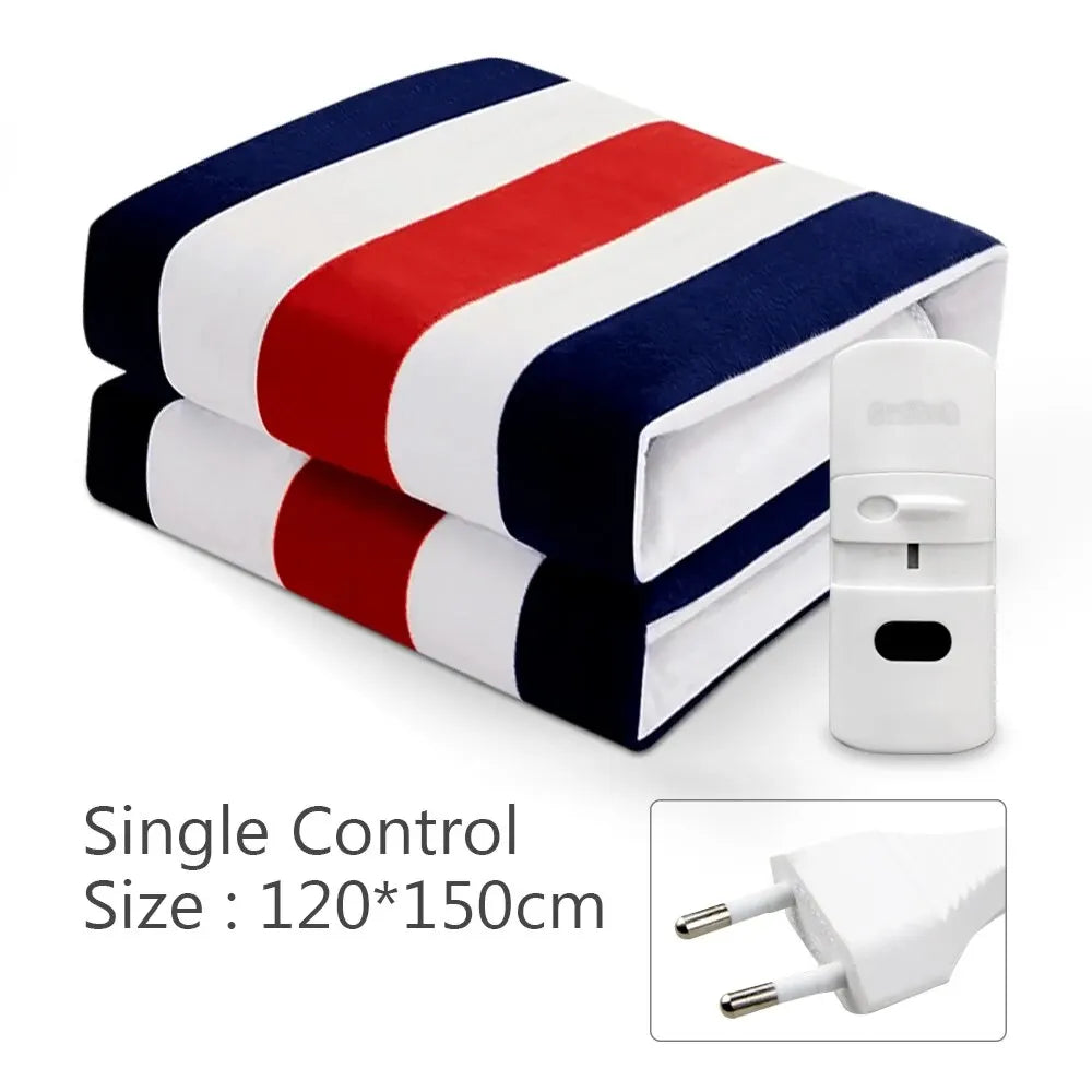 Purilite Select Electric Blanket – Striped Print Heated Blanket with Constant Temperature Control - PuriLite