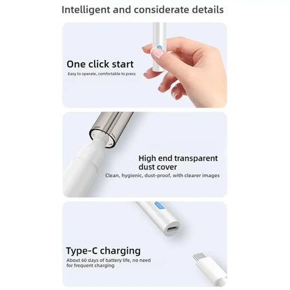 Purilite Select WiFi Visual Otoscope Ear Sticks HD1080P 4.2MM Mini Camera Earpick Wireless Endoscope for Ear Wax Cleaning - PuriLite