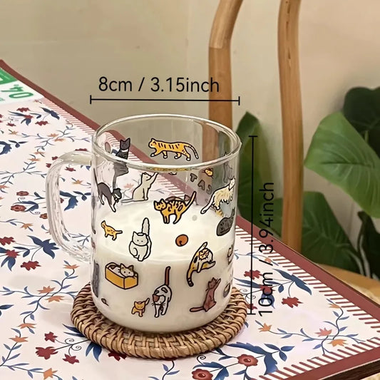 Purilite Select – Cartoon Ceramic Cup with Measurement Scale (Heat-Resistant, 1PC) - PuriLite