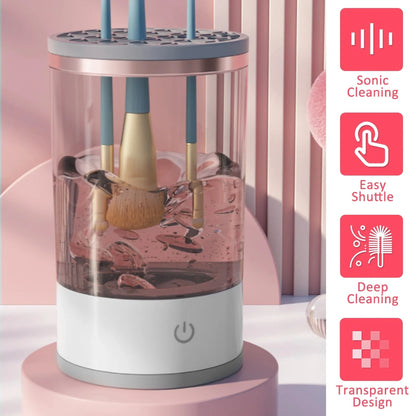 Purilite Select Electric Makeup Brush Cleaner – Quick-Clean USB Cosmetic Brush Cleaner – USB Plug-In Makeup Brush Cleaner with Rubber Bowl - PuriLite
