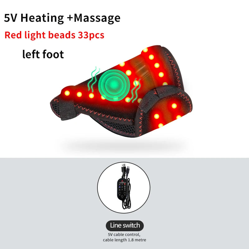 Purilite Select FlexHeat™ Electric Ankle Massager – 3-Level Heating & Vibration Therapy for Pain Relief and Joint Recovery - PuriLite