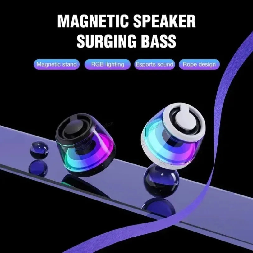 Purilite Select 2024 Mini Pocket Bluetooth Speaker Magnetic RGB Ambient Light TWS Stereo MP3 Player - PuriLite