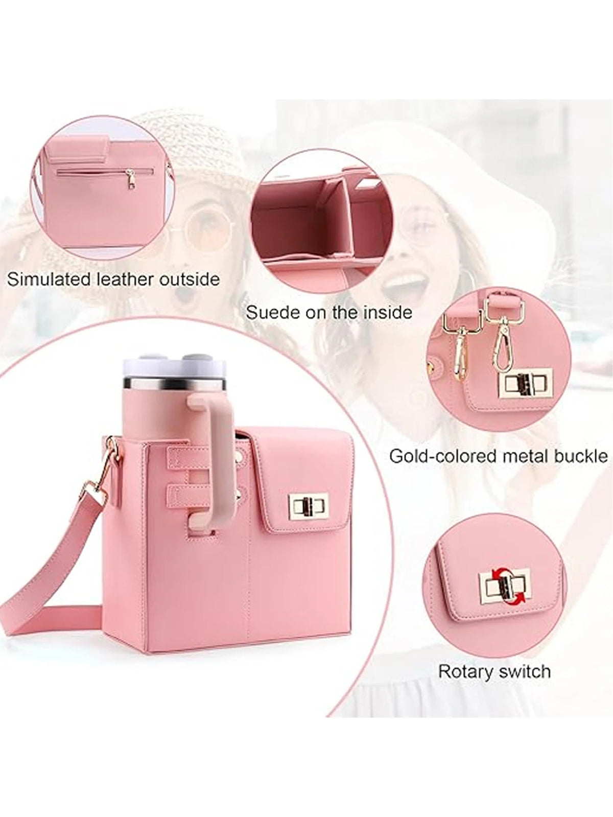 Purilite Select Crossbody Water Bottle Bag – Portable Multifunctional Bottle Storage Pouch – Single Shoulder Bag with Bottle Holder - PuriLite