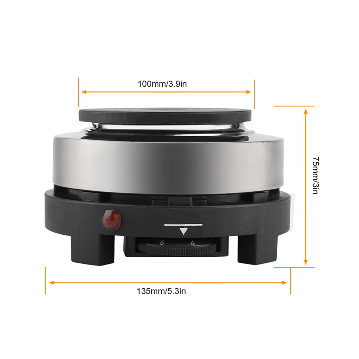 Purilite Select Portable 500W Electric Mini Stove Hot Plate – Compact Multifunction Heater for Home & Travel (110V US Plug) - PuriLite