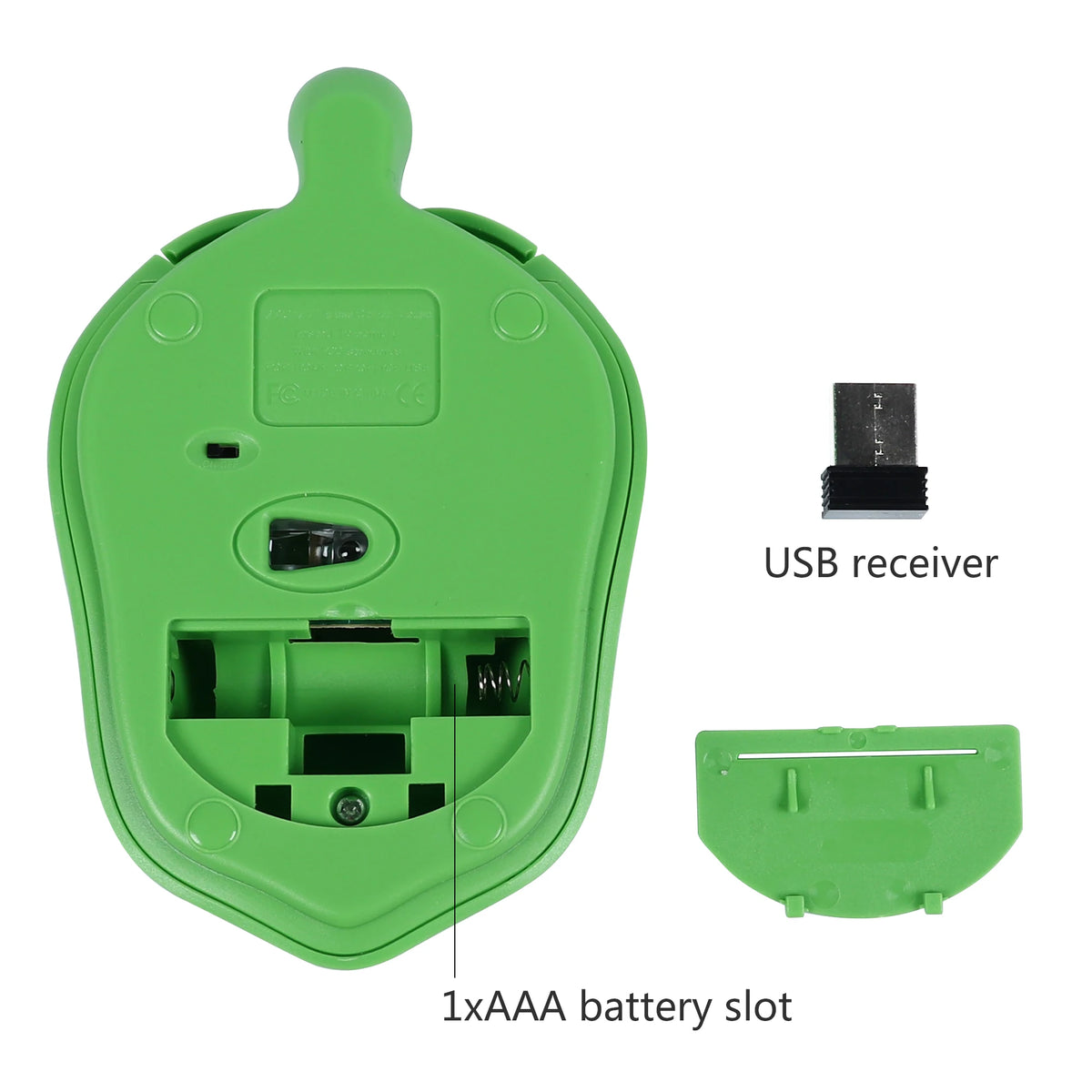 Purilite Select Wireless 2.4G Turtle Mouse – Cute Creative Portable Anti-Slip Optical Mouse for Kids & Office Use | 1600 DPI Plug & Play - PuriLite