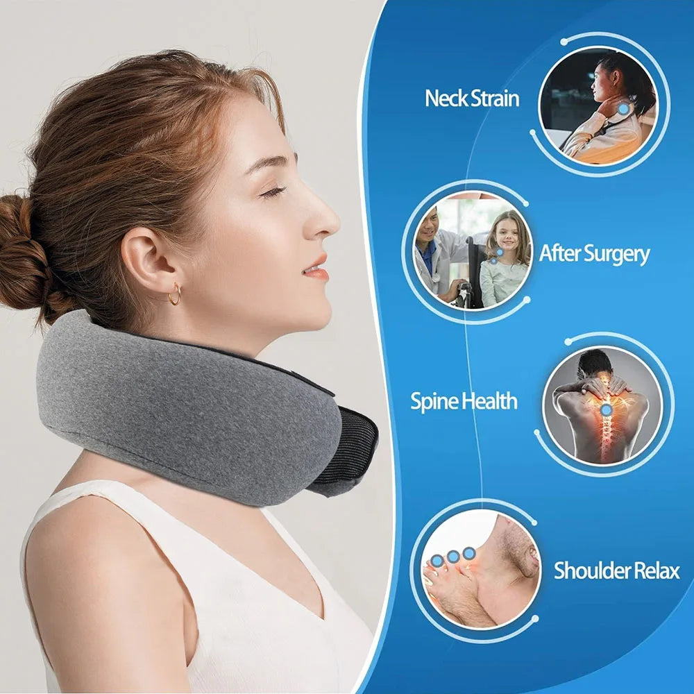 Portable U-shaped Pillow Memory Foam Snail Pillow Soft Noon Break Sleep Pillows Travel Neck Support Travel Neck Pillow - PuriLite