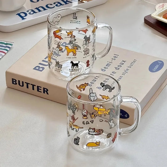 Purilite Select – Cartoon Ceramic Cup with Measurement Scale (Heat-Resistant, 1PC) - PuriLite
