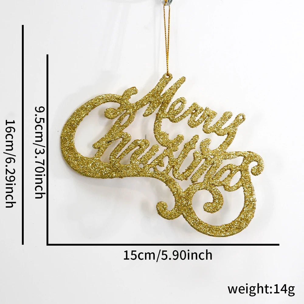 Purilite Select Merry Christmas Letter Ornaments – Elegant Tree Decoration Pendants for Home & Holiday Décor - PuriLite