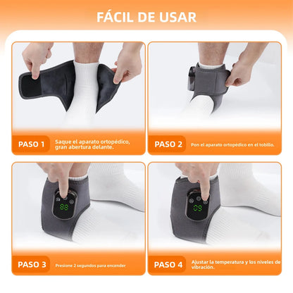 Purilite Select FlexTherm™ Electric Ankle & Foot Massager – 5-Level Heat + Vibration Therapy for Pain Relief & Joint Recovery - PuriLite