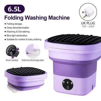 Purilite 6.5L Small Folding Washing Machine Portable Washing Machine - PuriLite