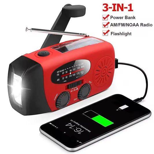 Purilite Select Portable Multifunctional Hand Crank Dynamo Solar Powered Weather Radio - PuriLite