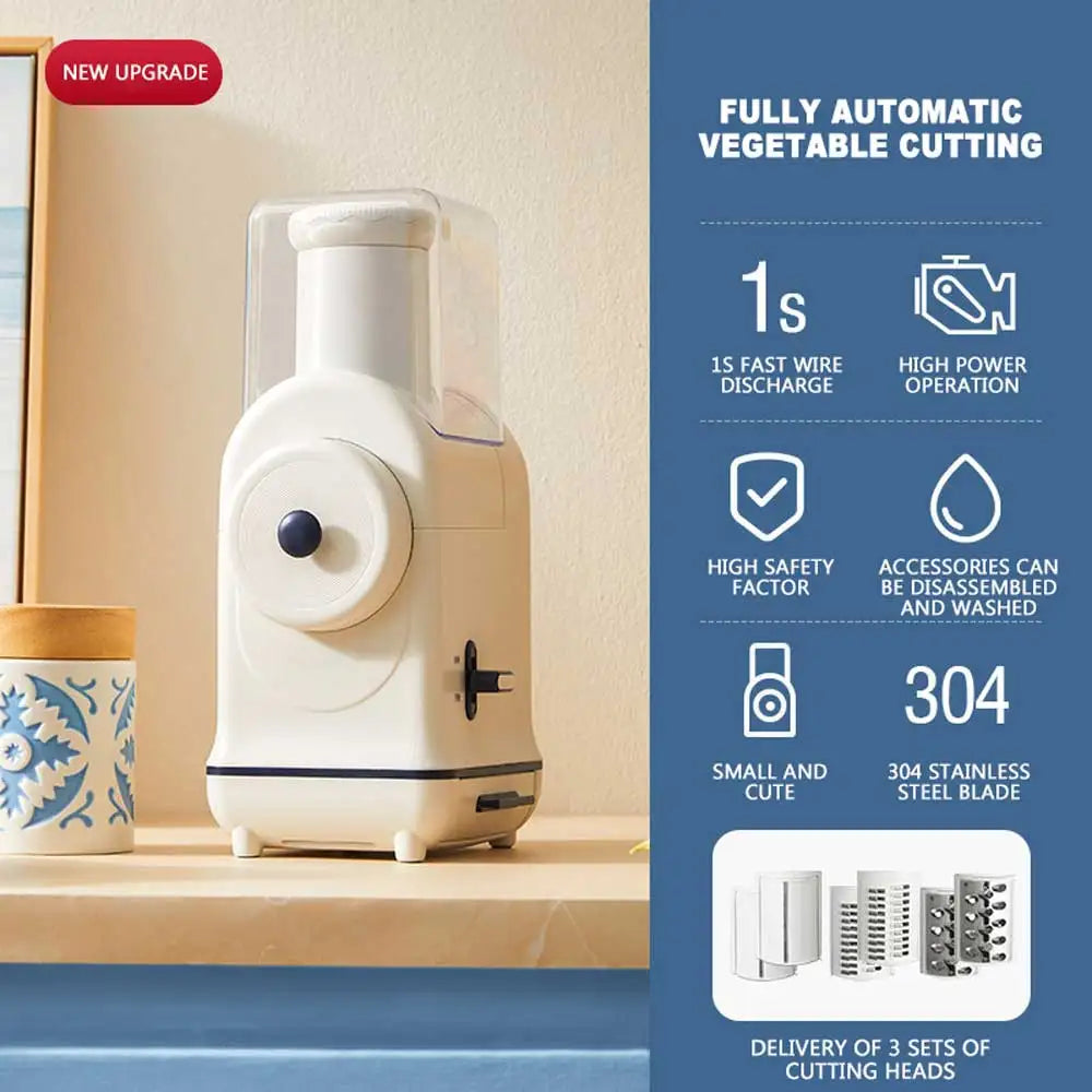 Purilite Select | Electric Vegetable Cutter | Multifunctional Kitchen Food Shredder | Potato Slicer | Household Use - PuriLite