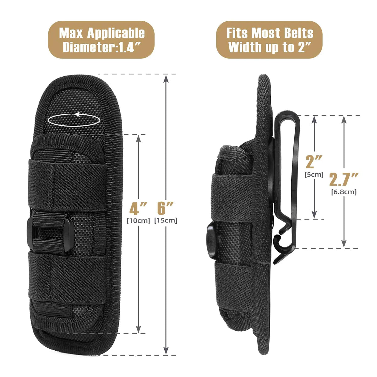 Purilite Select Tactical Flashlight Pouch Holster - PuriLite