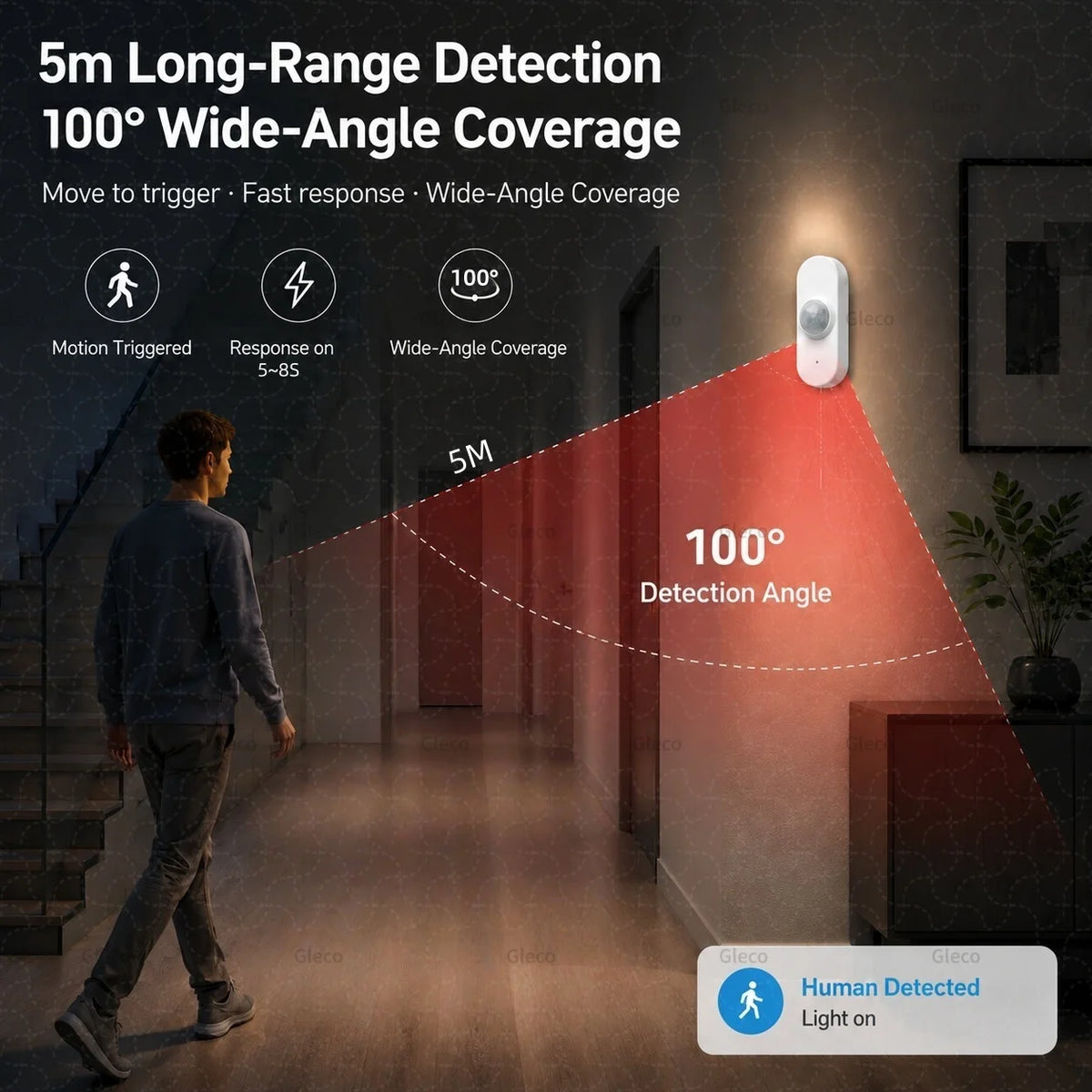 Purilite Select WiFi Smart PIR Motion Sensor with Light Detection, Optional Temperature and Humidity Monitoring, 2.4GHz Wireless Home Automation Sensor