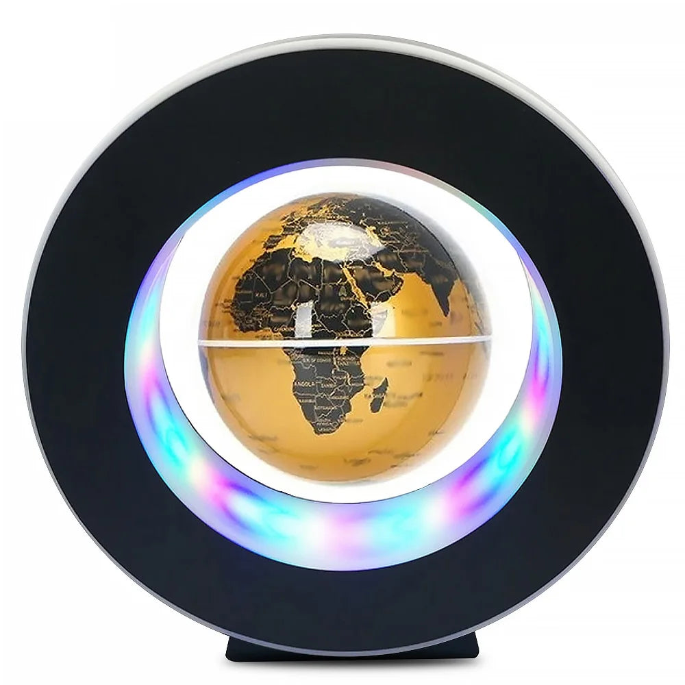 Purilite Select Floating Globe LED Lamp –  Magnetic Suspension Rotating Levitating Globe Lamp – Multicolor Anti-Gravity Rotating World Map – Floating Globe with LED Light - PuriLite