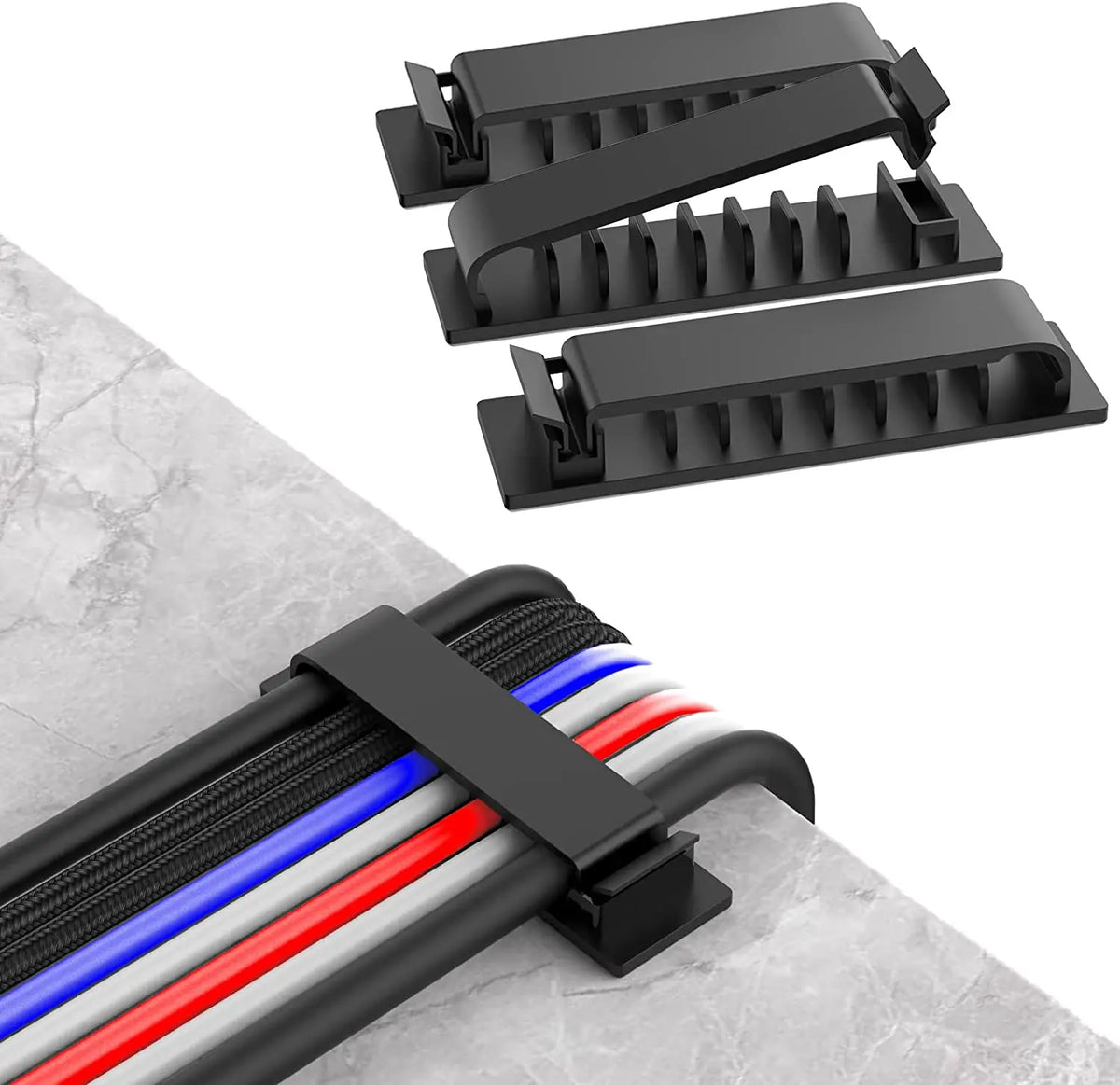 Purilite Select – 10-Hole Adhesive Cable Organizer - PuriLite