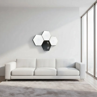 Purilite Select Hexagon LED Wall Lights – 6-Pack White Touch Light – Dimmable Modular Night Lamps – Hexagonal Wall Lights - PuriLite