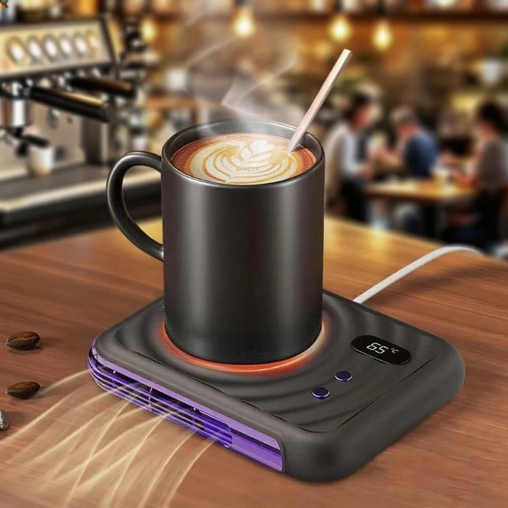 Cup Heater Coffee Tea Mug Warmer Electric Milk Tea Cup Heating Coaster Cup Warmer For Home Office 220V Desk Cup Mug Warmer - PuriLite