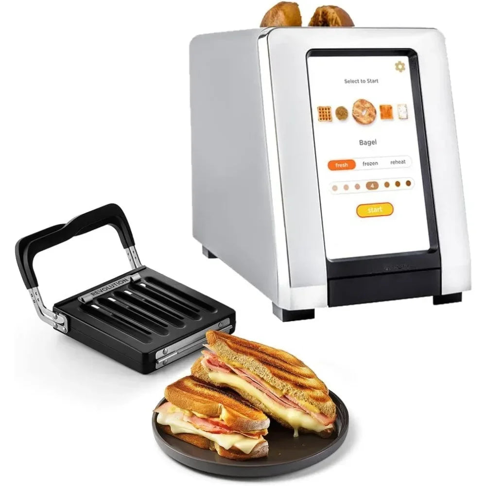 Purilite Select | Quick Touch Screen Toaster | 2 Slice Intelligent Toaster | Stainless Steel Toaster | Black and White Kitchen Appliance - PuriLite